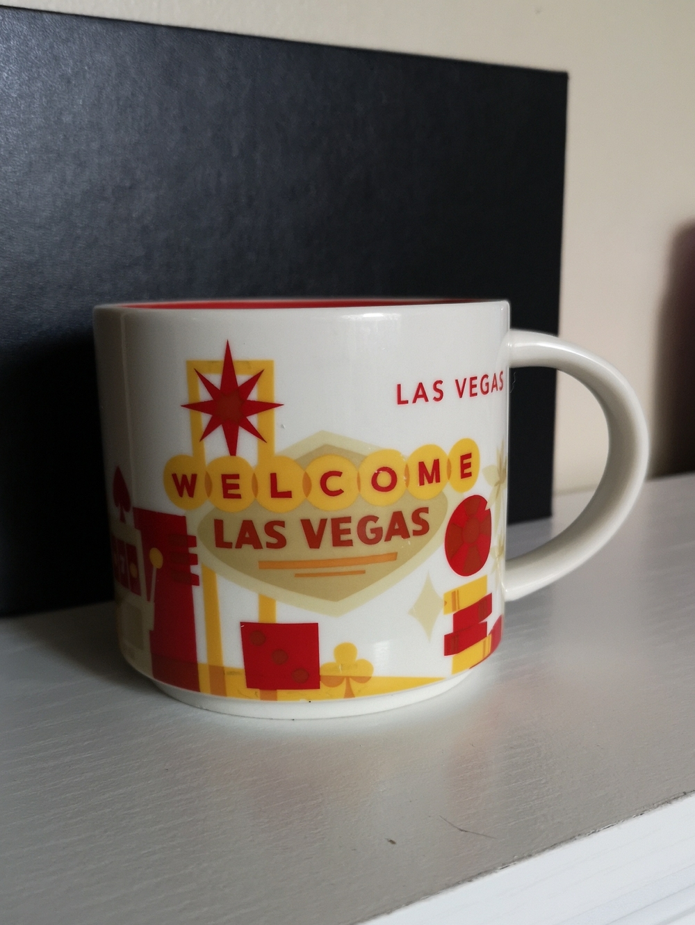 Large Collectible You Are Here Starbucks Las Vegas Mug Harder To Find Red